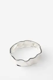 [Supré] Supré - Single Bangle - Silver/chunky wave OS SILVER/CHUNKY WAVE