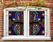 3D Man Hangs Himself ZHUA392 Window Film Print Sticker Cling Stained Glass UV