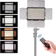 Video Light Photography Lamp Panel Adjustable 5500K with 3pcs Color for DSLR Camera DV Camcorder Black One Size
