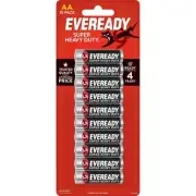 Eveready AA Battery Super Heavy Duty 10Pk 1215HP10N