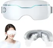 Eyerelis Steam Therapy Mask, 2 Levels Adjustable Smart Hot & Cold Steam Eye Mask for Dark Circles, Puffiness, Eyerelief Masks for Dark Circles, Puffiness, Dry Eyes Relief (White,A13)