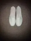 New Clarks Cloudsteppers Breeze Step II Beige Natural Canvas Shoe Slip-on Sz 12W