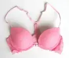 XB029 Gilly Hicks Hollister NEW Fishnet Overlay Front Open Push-Up Plunge UW Bra