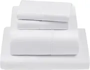 [LBRO2M] 1000 Thread Count 100% Egyptian Cotton Queen Size Sheets Set,Breathable Wrinkle Bed Sheet 4 Piece Sets,16 Inches Deep Pocket,Bedding Soft,Sateen Weave Long Staple,White