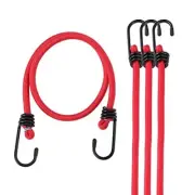 4 Pack 24 Inch Heavy Duty Stretchable Bungee Cords with Carabiner Hooks
