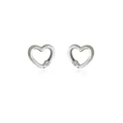 Culturesse Austrian Cubic Zirconia Little Heart Stud Earrings Sterling Silver