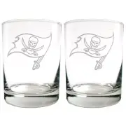 NFL Atlanta Falcons Laser Etched Rocks Glass Set - 2pc