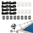 24PCS Pool Film Roller Attachment Straps Kit for Swimming Pool Solar Cover Reel