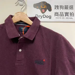 跩狗嚴選 極度乾燥 Superdry Polo衫 印度製 短袖 純棉 重磅 網眼 素色 polo 暗紅 勃根地 酒紅