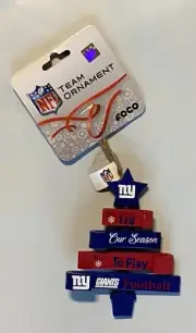NY Giants New York Stacked Toboggan Ornament Holiday Christmas New FREE SHIPPING