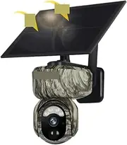 2K Solar Surveillance Camera WiFi/4G Indoor Outdoor Monitoring Camera Waterproof Human/Animal Detection(WiFi Cam Add 32G)
