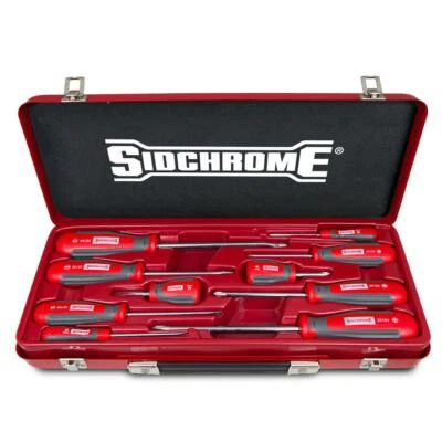 New Sidchrome SCMT29102 10 Piece Ergonomic Screwdriver Set Precision Tip