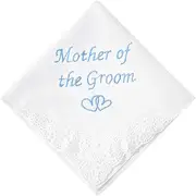 [GREATEE] Wedding Handkerchief Something Blue for Bride Mother of Bride Handkerchief Gift Father of Bride Gift Wedding Accessories Gift, Multi
