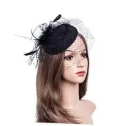 Fascinators Hats 20s 50s Hat Pillbox Hat Cocktail Tea Party Headwear 1-b1-black