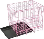 VILLFUL Small Dog Kennels Cat House Cage with Metal Wire Foldable Pet Carrier Portable Dog Travel Crate Indoor/Outdoor