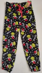 NWT Dr Seuss THE GRINCH Women's SUPER SOFT PLUSH pajama lounge sleep pants, S