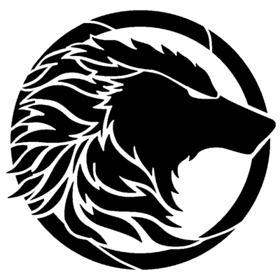 1- 5.5x5.5 inch Custom Cut Stencil, (TG-77) Wolf Design