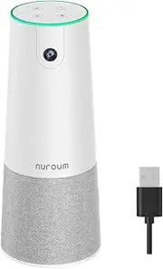 Nuroum HD 1080P Video Conference Webcam with Build-in Microphone&Speaker, All-in-1 Ultra Wide-Angle 100° Camera, 13ft Voice Pickup, AI Noise-Cancel, USB Plug&Play&Power, Compatible Skype Zoom YouTube