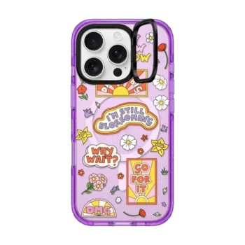 iPhone 16 Pro Impact Ring Stand Case MagSafe Compatible I'm Still Blossoming Clear by Martina Martian