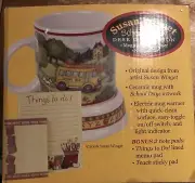 Susan Winget Collection Coffee Mug Cup Warmer & Notepad Teacher Gift Set NIB