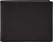 [FOSSIL] Men's Derrick Leather RFID-Blocking Bifold Passcase with Removable Card Case Wallet for Men