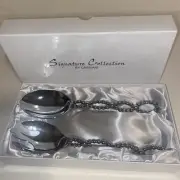 Signature Collection By Cassiani Large Fork And Spoon Salad Serving Set grapes