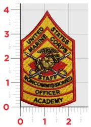 MARINE CORPS SNCO ACADEMY EMBROIDERED HOOK & LOOP PATCH