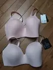 Knix Wing Woman Contour Bras, Wireless, Lightly Padded, 36F (Pink)& 36DD(Cream)