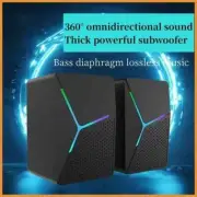 Desktop Speakers 2.0 Channels PC Computer Stereo Speaker Enhanced Bass USB Power