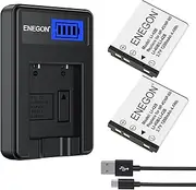 ENEGON NP-45 NP-45S Replacement Battery (2 Pack) and USB Charger Kit for Fujifilm INSTAX Mini 90 and FinePix XP50 XP60 XP70 XP80 XP90 XP120 XP130 XP140 T350 T360 T400 T500 T510 T550 JX500 JX520