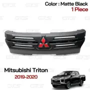 Front Matt Black Grille White LED Fits Mitsubishi Triton L200 MR 2019 2021 (for: Mitsubishi)