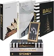 Decorative Books for Home Decor – Hardcover Faux Book Decor, Set of 3 – Black and Gold Foiled Decor Books for Coffee Table – Display Faux Books for Bookshelf, Coffee Tables, and Entryway Table