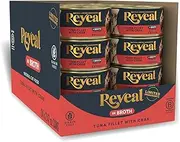 Reveal Natural Wet Cat Food, 24 Count, Grain Free, Limited Ingredient Canned Food for Cats, Tuna with Crab in Broth, 70g Tins