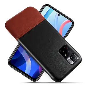 紅米 Redmi Note 11s 5G 皮革保護殼皮革撞色背蓋拼皮手機殼保護套手機套