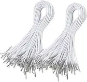 Beaupretty 200pcs Elastic String With Metal Ends Round Rope Thread String Extender Strap For Craft Masks Party Hats DIY Projects And File Folders