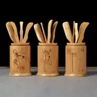 6Pcs/Set Food Grade Tea Sticks Long Handle Green Tea Teaspoons Teaware