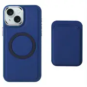 For Iphone 15 Imitation Liquid Skin Feel Plating Magsafe Card Bag Phone Case