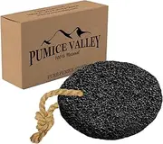 Pumice Valley - Natural Lava Pumice Stone Black - Callus Remover for Feet Heels and Palm - Pedicure Exfoliation Tool - Remover Toxins - Corn Remover for Foot - Dry Dead Skin Scrub - Health Foot Care