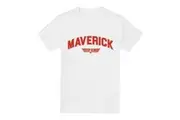 Top Gun Mens Maverick Varsity T-Shirt (White) - UTTV6858