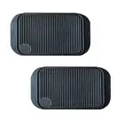 NNEAGS 2X 47cm Cast Iron Ridged Griddle Hot Plate Grill Pan BBQ Stovetop