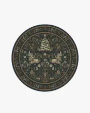 185' Round | Machine Washable Runner Rug | Kid & Pet Friendly | Indoor Rug | Juniper Midnight Blue Rug | Ruggable