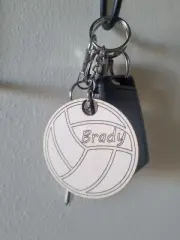 Personalised Volleyball Keyring, Keychain, Volleyball, Engraved Gift, Team Gift