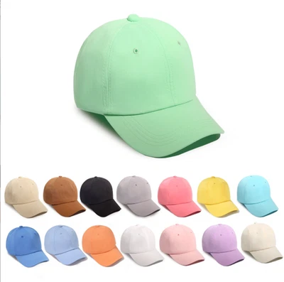 Classic Adjustable Baseball Snapback Cap Men Women Solid Color Flat Hip Hop Hat