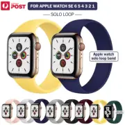 For Apple Watch Band Series SE 6 5 4 3 Solo Loop Silicone Elastic 40/44mm Strap
