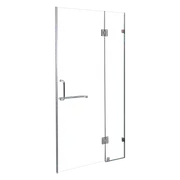120 x 200cm Wall to Wall Frameless Shower Screen 10mm Glass By Della Francesca
