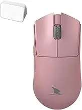 Darmoshark M3s 2KHz Wireless Gaming Mouse,Tri-Mode connectivity(2.4GHz,Bluetooth,Wired),26KDPI Sensor,Lightweight 54g,5 programmable Buttons,Computer Mouse for Laptop,PC,Windows,Linux,Mac(Pink)