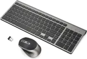 Wireless Keyboard Mouse Combo, J 2.4G Ergonomic Computer Keyboard,Ergonomic W...