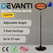 Devanti 2000W Electric Patio Heater Heat Stand Outdoor Radiant Portable Pedestal