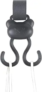 GkgWuxf Hooks for Stroller,Cartoon Bear Double Carabiner Clip Adjustable Loop Fastener | Non-Slip Baby Travel Supplies, Outdoor Stroller Accessories for Shopping