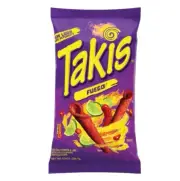 Takis Fuego Hot Chili Pepper & Lime Flavored Corn Snacks, BOX OF 14 ( 9.9 oz.)